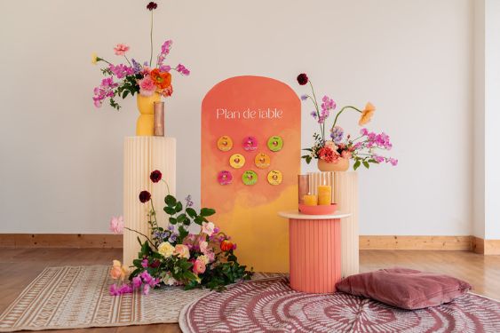 Un mariage aux inspirations colorées dans l'Oise_plan de table Un mariage aux inspirations colorées dans l'Oise_plan de table