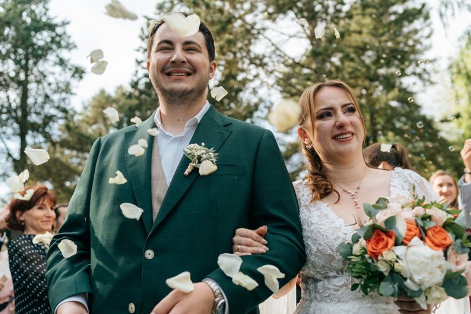 pétales séchées pour la sortie de cérémonie